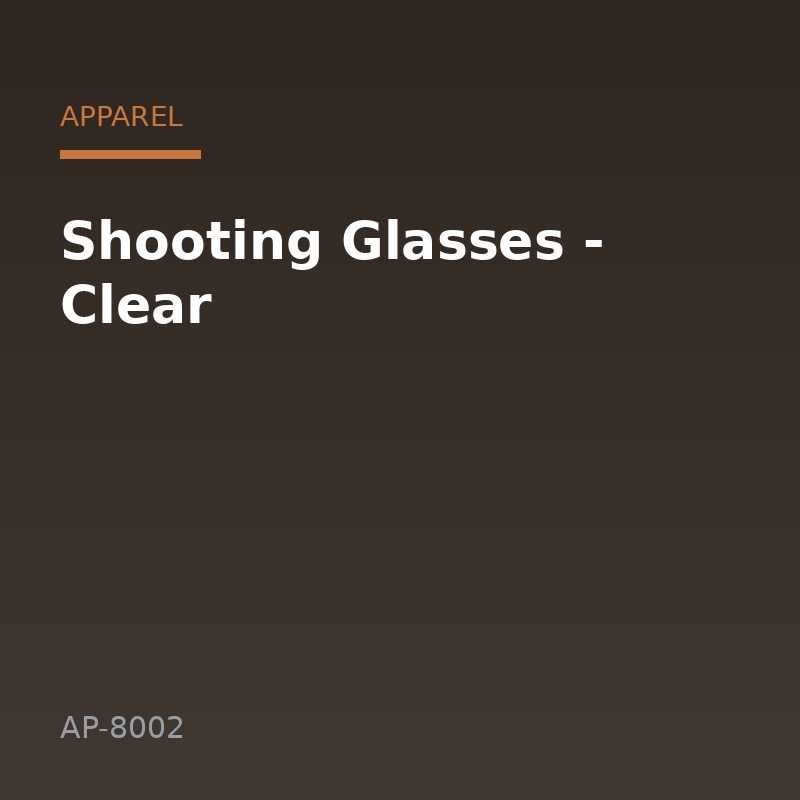 Shooting Glasses - Clear