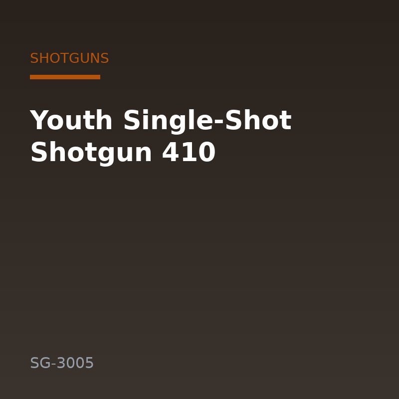 Youth Single-Shot Shotgun 410