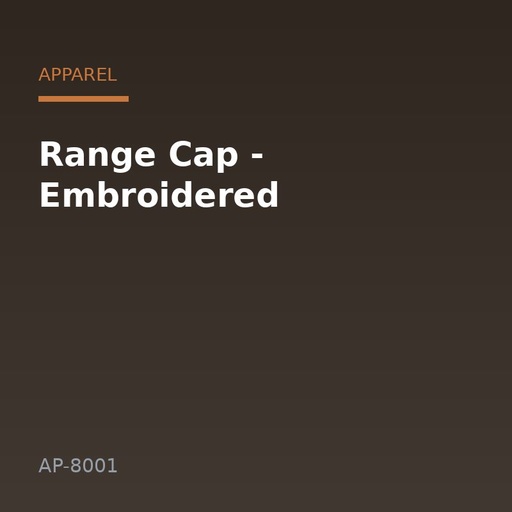 [AP-8001] Range Cap - Embroidered