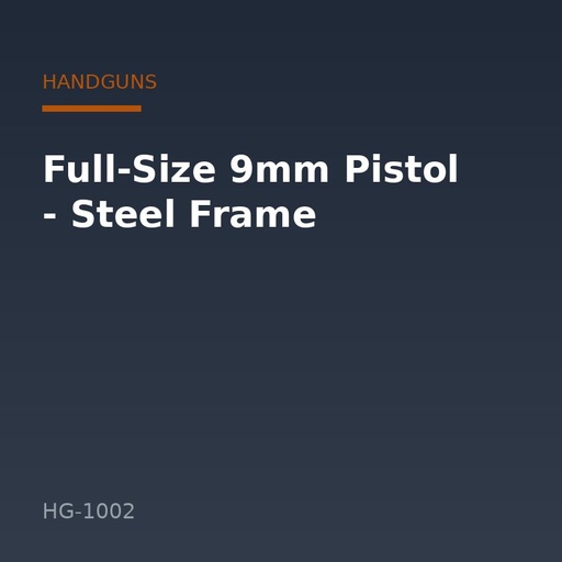 [HG-1002] Full-Size 9mm Pistol - Steel Frame