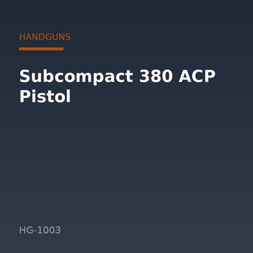 [HG-1003] Subcompact 380 ACP Pistol