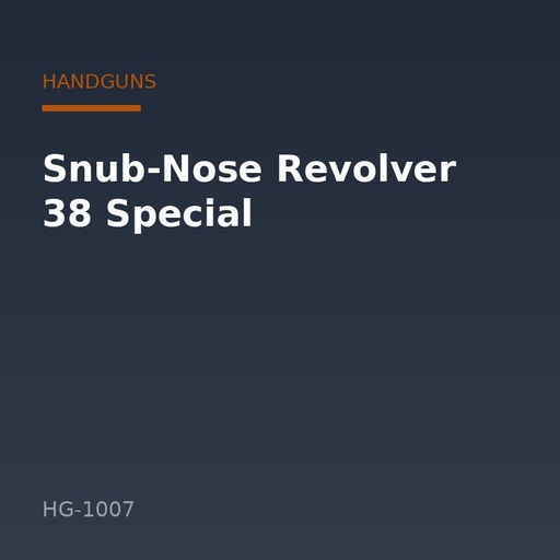 [HG-1007] Snub-Nose Revolver 38 Special