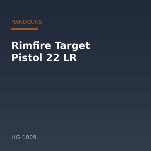 [HG-1009] Rimfire Target Pistol 22 LR